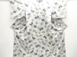 未使用品　蔦の葉模様織り出し十日町紬着物